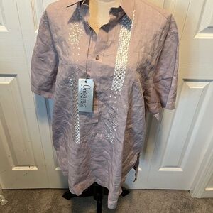 Onesimus size L 100% Linen shirt